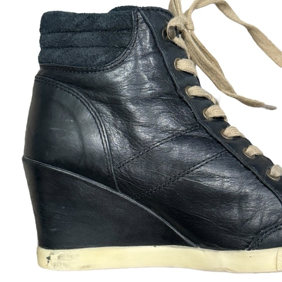 Miz Mooz Women’s Black Hidden Wedge Sneakers Size 38 - Picture 15 of 15